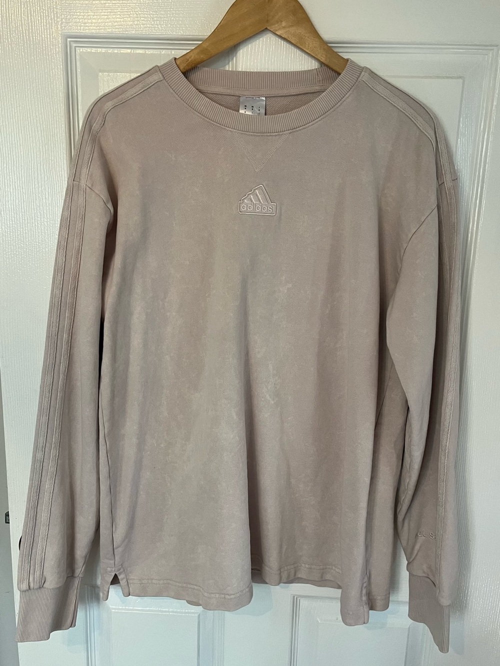Adidas Acid Wash Crewneck Sweatshirt Beige/Taupe Size M